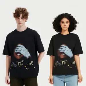 MeJend Unisex Graphic Tees Casual Crewneck Top Summer Streetwear Oversized Rhinestone Tshirt Comfortable Womenswear Shortsleeve Shirt Men Gifts Gamis Tropical Spring Statements - Everyday, Piece