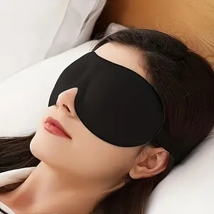 Ultra-Comfort Contour Sleep Mask - 100% Light Blocking, Ultra-Soft & Light Beige-Friendly, Adjustable Strap, Breathable, Lightweight, Ergonomic Eye Mask for Restful Sleep, Travel & Relaxation, Alcohol-Free Material, Blackout Sleep Mask