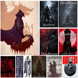 Dark Hunter B-Bloodborne  Poster Bedroom Home Decor Art Poster Perfect Gift for Family and Friends