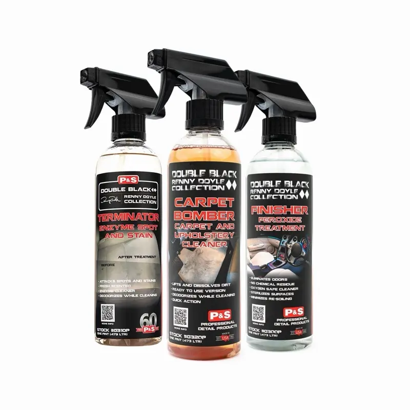 P&S Ultimate Carpet & Upholstery Cleaning Kit - Household 3-Step Deep Cleaning System with Spray, Multiple Heads, Adjustable Handle for Tough Interior Stains on Carpets, Upholstery, Fabric Surfaces