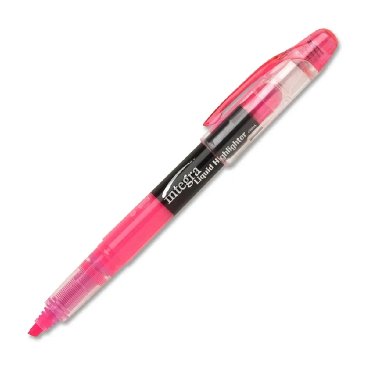 212 MAIN Integra Direct-Liquid Ink System Highlighter Pen - Chisel Tip, Free-Flowing Visible Ink, Fluorescent Pink Office Stationery Writing Tool, Direct-Liquid Ink System Markers & Highlighters