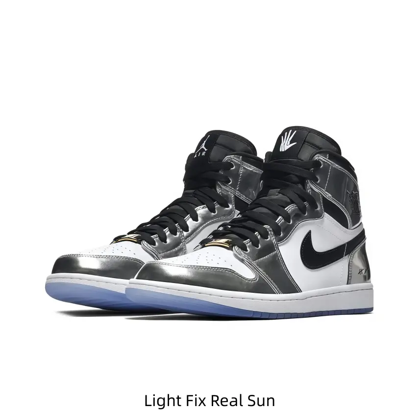 Men Women Fashion Reflective Silver Panel High Top Athletic Trainers, Breathable Perforated Toe Box, Soft Cushioned Midsole, Slip Resistant Clear Rubber Outsole, Trendy Daily Matching Leather Sneakers