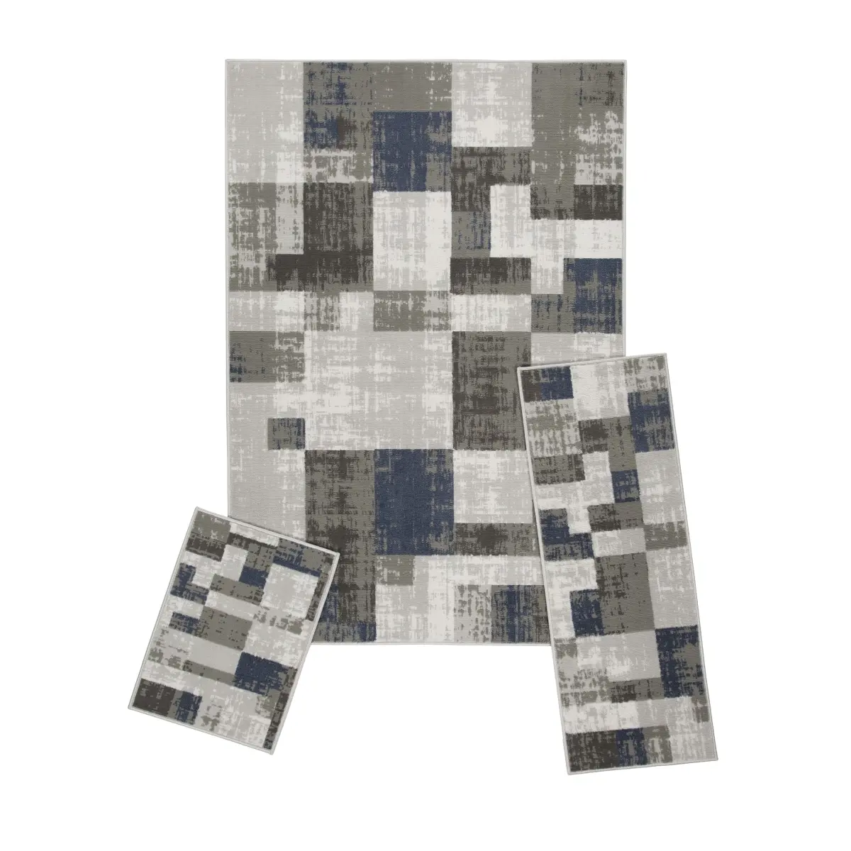 Achim CAPRI3P410 Capri 3-Piece Rug Set - Soliel, Classic Durable Fade-Resistant Indoor & Office Household Textile Carpet