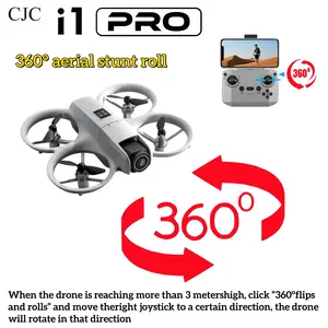 CJC i1 PRO Mini Drone 360° Aerial Stunts & Rolls HD Dual Cameras Obstacle Avoidance 100m Range Dual Batteries 20min Flight Time for Beginners Over 4 Years Old - Remote Wifi Rc Quadcopter Connection