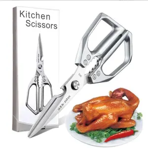 Stainless Steel Kitchen Scissors, Sharp Silver Color Meat Scissors, Dishwasher Safe, Poultry Shears, Japanese Cooking Scissors