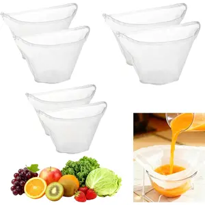 6 count Cheese Cloth Filling Squeeze Nylon Bags, Bowl-shaped  nylon cheese cloth filter bag, Ultra Fine Mesh Strainer Bags, suitable for nut milk, juice, soy milk, dumpling fillings (S, M, L)