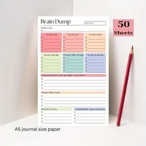 1/2 Packs A5 Planner Notebook for daily planning with undated blank pages, Weekly Planner, minimalist planner aesthetic and productivity tok focus, perfect for study tok setup, desk organization and task tracking