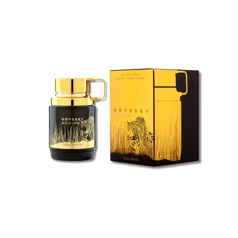 Armaf Odyssey Wild 1 Gold Edition Eau De Parfum (EDP) - 2oz (2.02fl.oz) Contains Alcohol, Aromatic Luxurious Scent, Bold Earthy Woody Unisex EDP Scents, Long-Wear EDP Fragranced Perfume for Adults, Perfumes EDP Luxurious Liquid Formulation