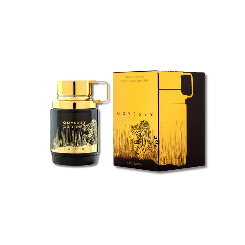 Armaf Odyssey Wild 1 Gold Edition Eau De Parfum (EDP) - 2oz (2.02fl.oz) Contains Alcohol, Aromatic Luxurious Scent, Bold Earthy Woody Unisex EDP Scents, Long-Wear EDP Fragranced Perfume for Adults, Perfumes EDP Luxurious Liquid Formulation