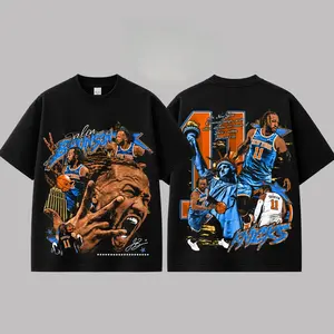 100%25 Premium Cotton [ 100%25 Cotton] Retro Jalen Brunson 11 'The Brunson Burner' Graphic For Knicks Nation, Knicks Basketball Fans Apparel, Brunson Burner Fans Basketball Streetwear Tee, Gift For Basketball Fan Graphic Tee