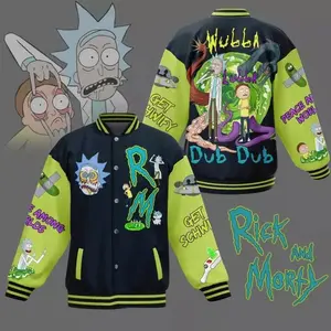 Cartoon Scientist Varsity Jacket, Funny Retro Bomber, Nostalgic Animation Streetwear, Cute Gift for Classic Toon Fans