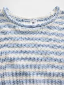 Relaxed Stripe Rollneck Sweater, Blue Stripe