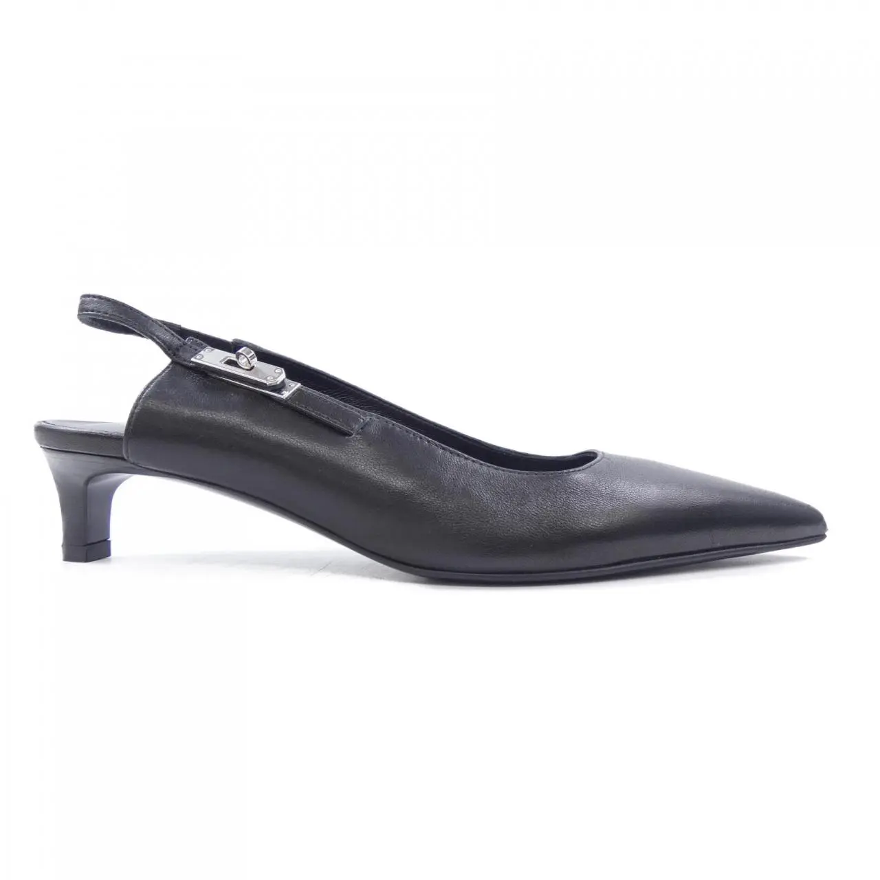 Pre-owned HERMÈS Lambskin Small Leather Goods Hermes Lava Kelly Buckle Nappa Pumps