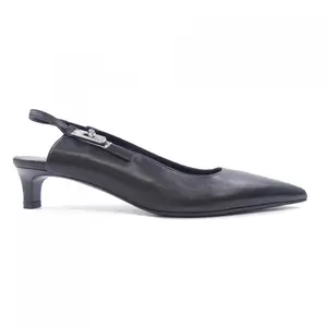 Pre-owned HERMÈS Lambskin Small Leather Goods Hermes Lava Kelly Buckle Nappa Pumps