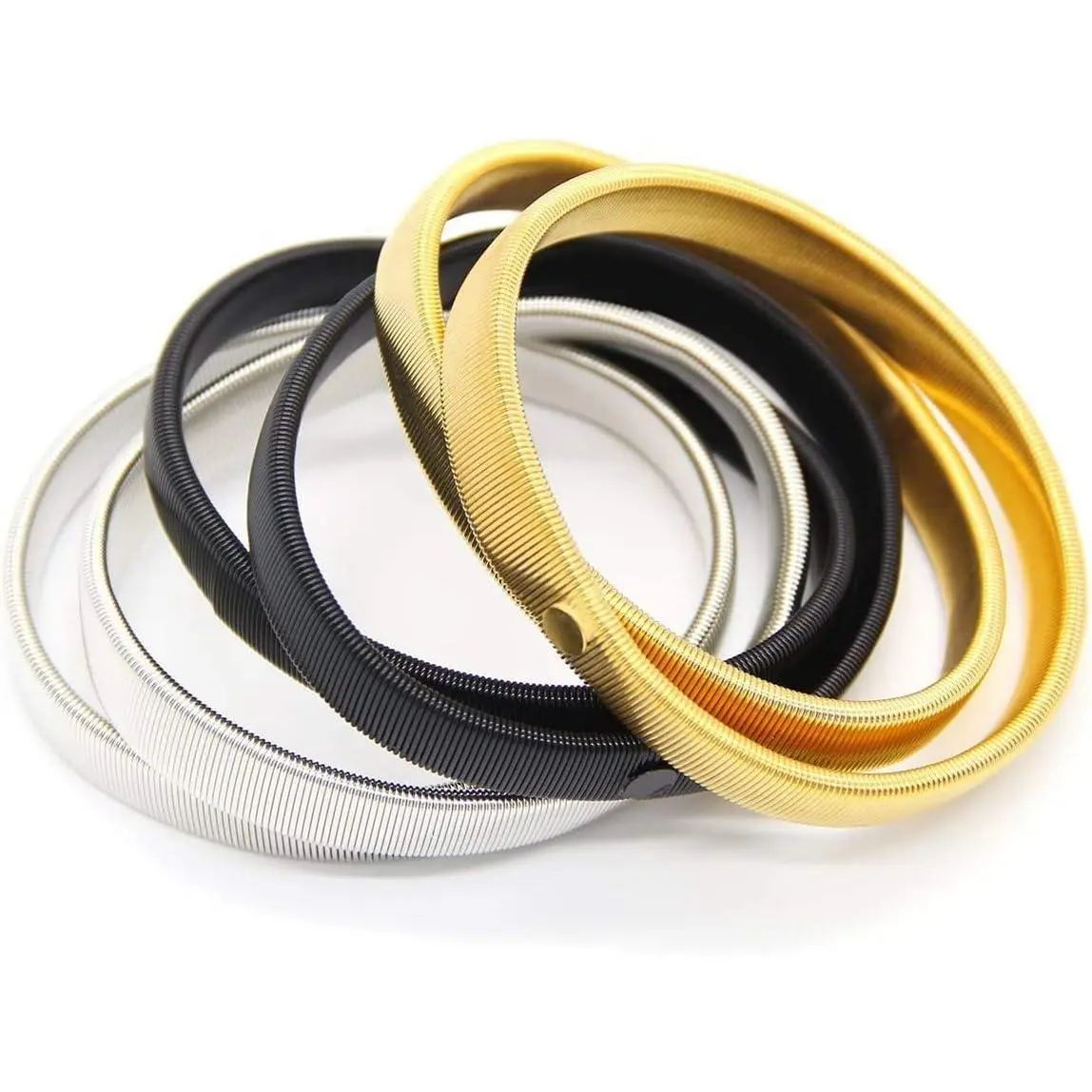 6 Pcs Anti-Slip Elastic Shirt Sleeve Holders, Metal Armbands Accessories for Stretch Garters, Wire, Fit, Match