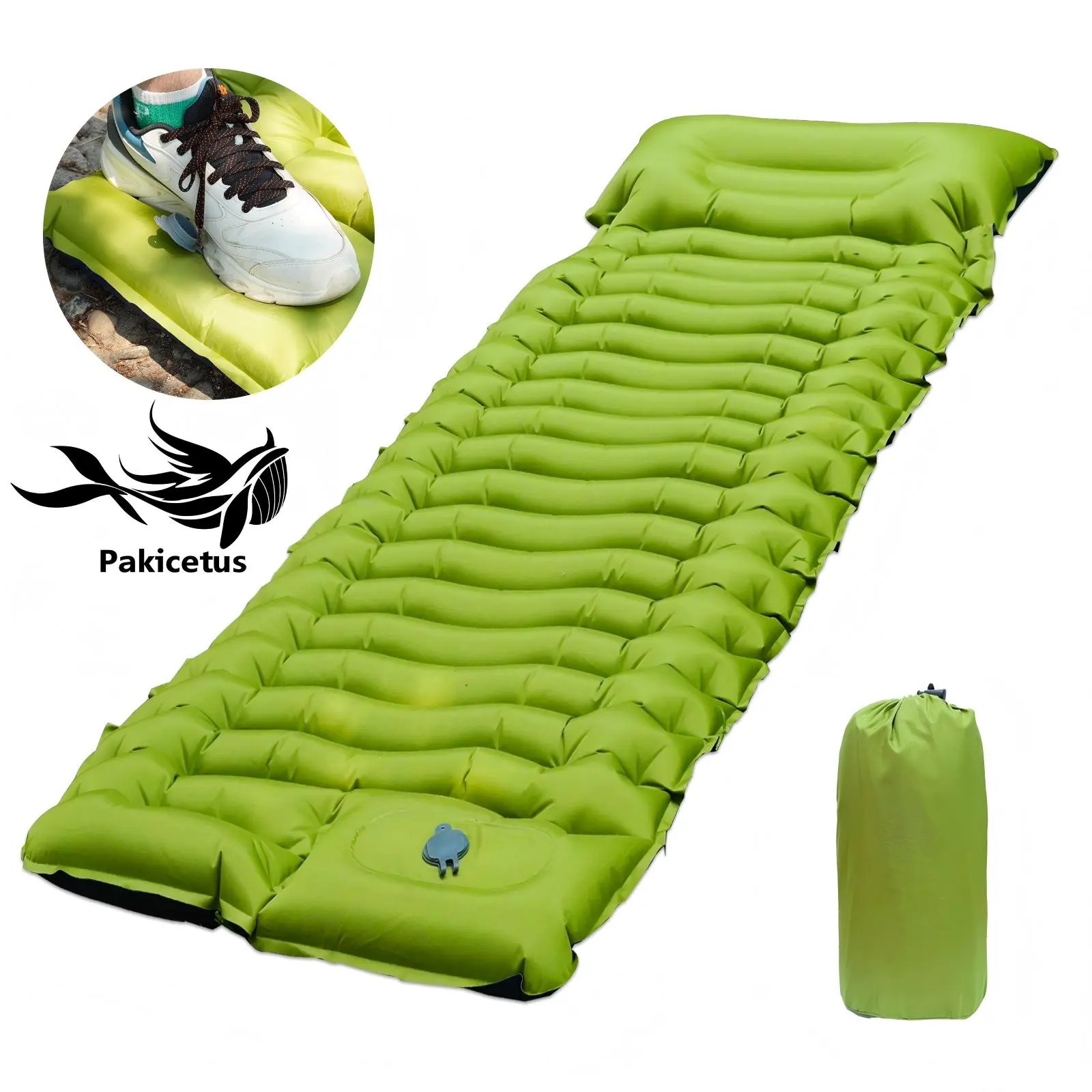 Ultra-Light Outdoor Inflatable Airbed with Built-in ft Pump and Pillow, Essential Camping & Hiking Sleeping Gear, Travel Accessories for Backpacking
