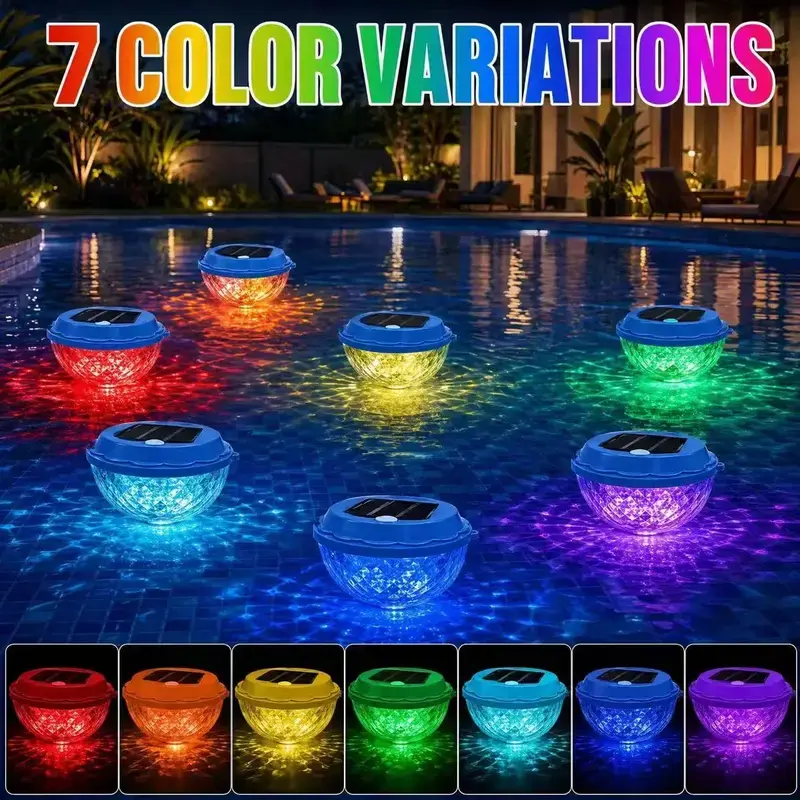 RGB Color-Changing Waterproof Submersible LED Pool Decor Light, Ambient Lighting for Swimming Pool, Outdoor Sports & Outdoor Landscape Decoration