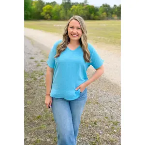 The Wren Airflow Top, Sky Blue