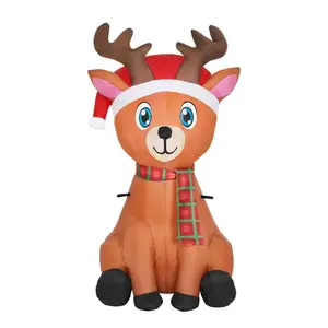 3.5 ft. H x 1.8 ft. W LED Airblown Holiday Lights Reindeer Christmas Inflatable