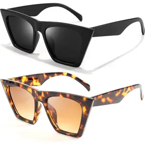 Graduation Gift Vintage Square Cat Eye Sunglasses Women Trendy Cateye Sunglasses