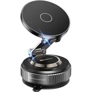 Magnetic Phone Holder for Car 2026 Heavy Duty Model 360° Adjustable Vacuum Suction Car Magsafe Phone Mount Cell Phone Holders for Your Car for iPhone 16 Pro Max 15 14 13 12 Plus (Metal Stand Rotor)