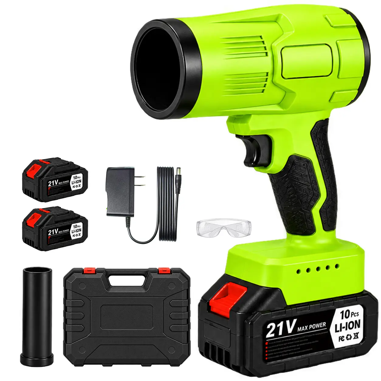 Cordless Leaf Blower Violent Turbo Fan, Brushless Pure Copper Motor Jet Fan with Rechargeable Battery, Super Power Air Duster for Car Drying, Snow Removal & Garden Maintenance #HolidayGifts cleaning dust Engine Air Blower Aircraft interchangeable nozzle