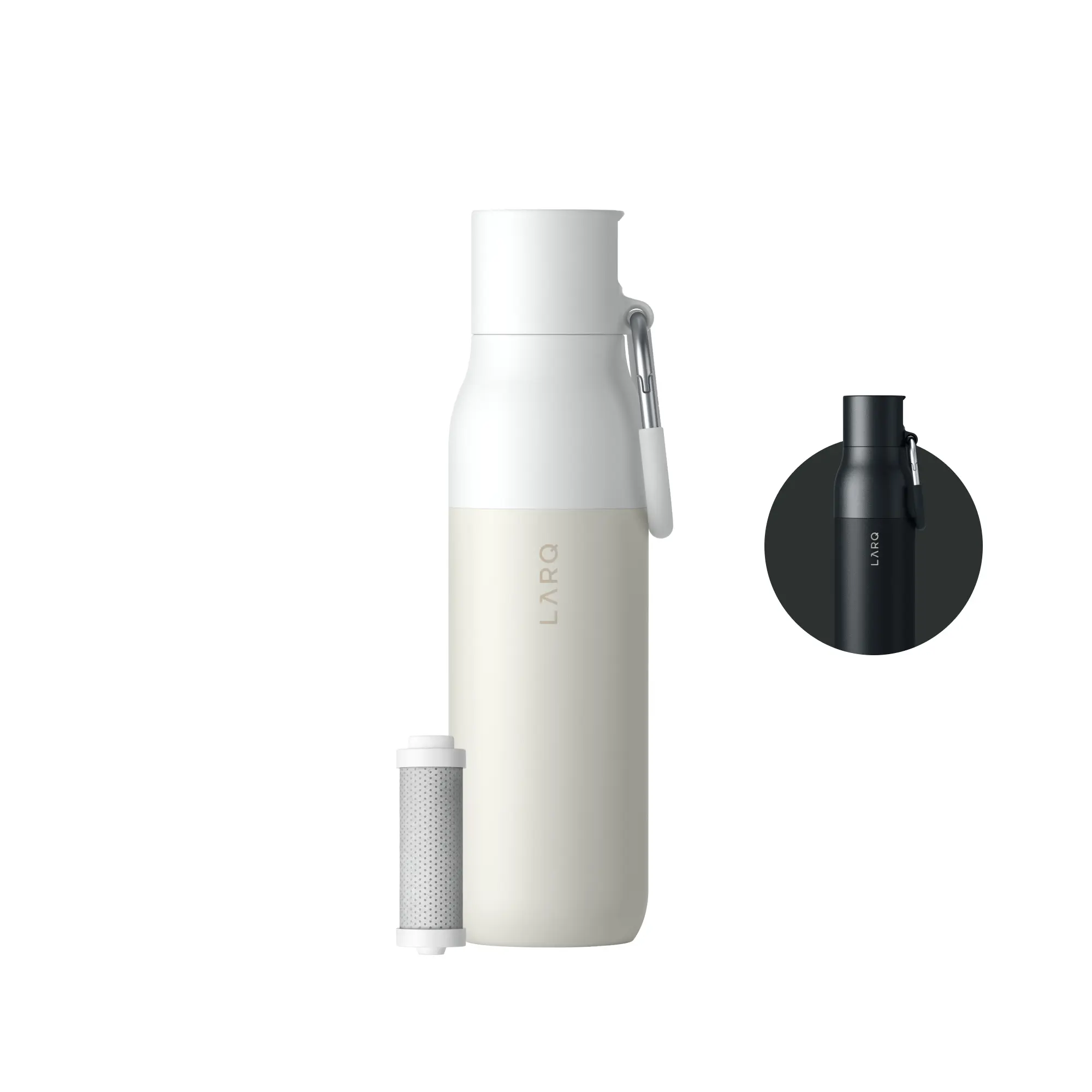 LARQ Insulated Stainless Steel Filtered   Water Bottle - BPA-Free Filtered Drinkware, Carbon Filter, Detachable Straw, Reusable Long-Lasting Filtration System, Portable Hydration Tumbler