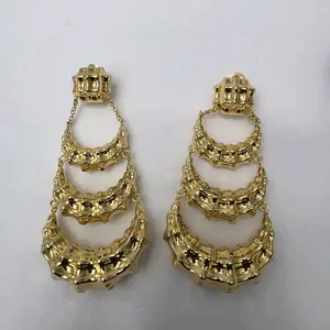 #328. 18K Gold Plated Bold Drop Earring  Unique  High quality  Water Resistant  Hypoallergenic  Nickel Free Every day,  Party .
