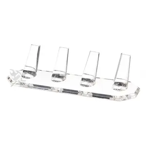 4 Rod Ring Holder Jewelry Stand, Clear Acrylic Ring Display Organizer