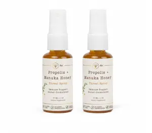 2 Pack Bundle of Propolis Manuka Honey Spray - Natural Immune Support & Sore Throat Relief - MGO, Antioxidants