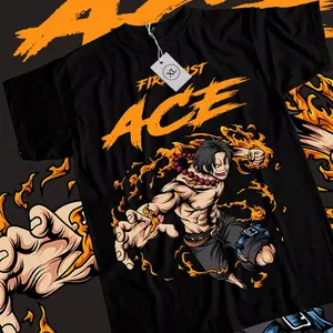 One Piece Anime T-shirt & Sweatshirt, Ace Mera Mera No Mi Graphic Tee, Anime Manga Lover Gifts Casual Cotton