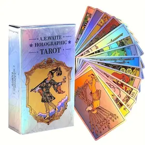 Classic Rider-Waite Tarot Card Game with 78 Cards, Includes Holographic Flash Cards, Perfect Gift for Tarot Enthusiasts & Beginners