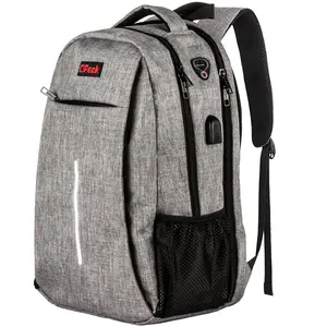 OPACK 40L Laptop Backpack with RFID Blocking and USB Charging Port - Water Resistant Polyester Material