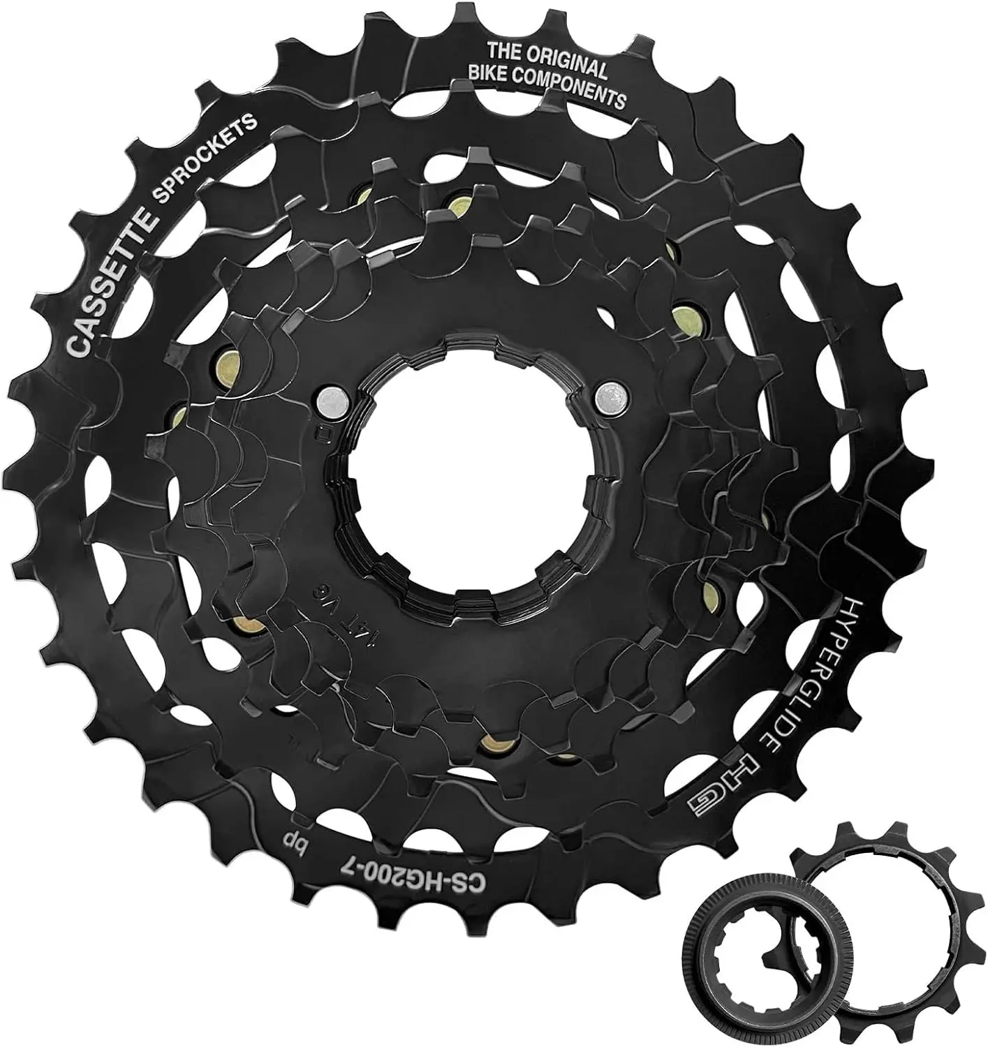 7 Speed Cassette CS-HG200-7S Bike Cassette 12-32T Sprocket | 7 Speed Cassette for Mountain Commuter Road Touring Folding Bike,Smooth Gear Shifts,Durable and Rust-Resistant