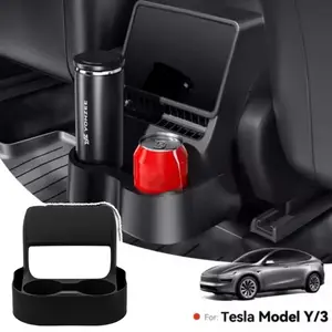 For Tesla Model 3/Y 2017-2023 Car Armrest Box Rear Air Outlet Organizer Storage Box Cup Phone Holder Modification Interior Accessories