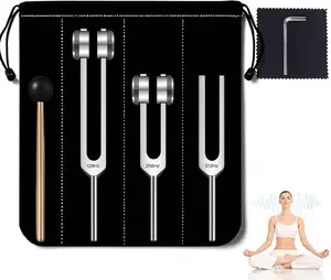Resonance Tuning Fork for Healing Set – 128Hz, 256Hz, 512Hz, for Stress Relief, Sleep, Chakra Balance and Nervous System Reset |  Sound Therapy Healing Instruments Meditation Tools