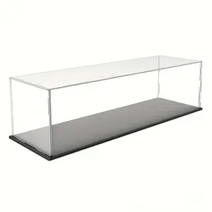 Clear Display Box with Base, 1 Count Dustproof Display Case, Assembly Display Box for Action Figure & Figurine Collection & Display