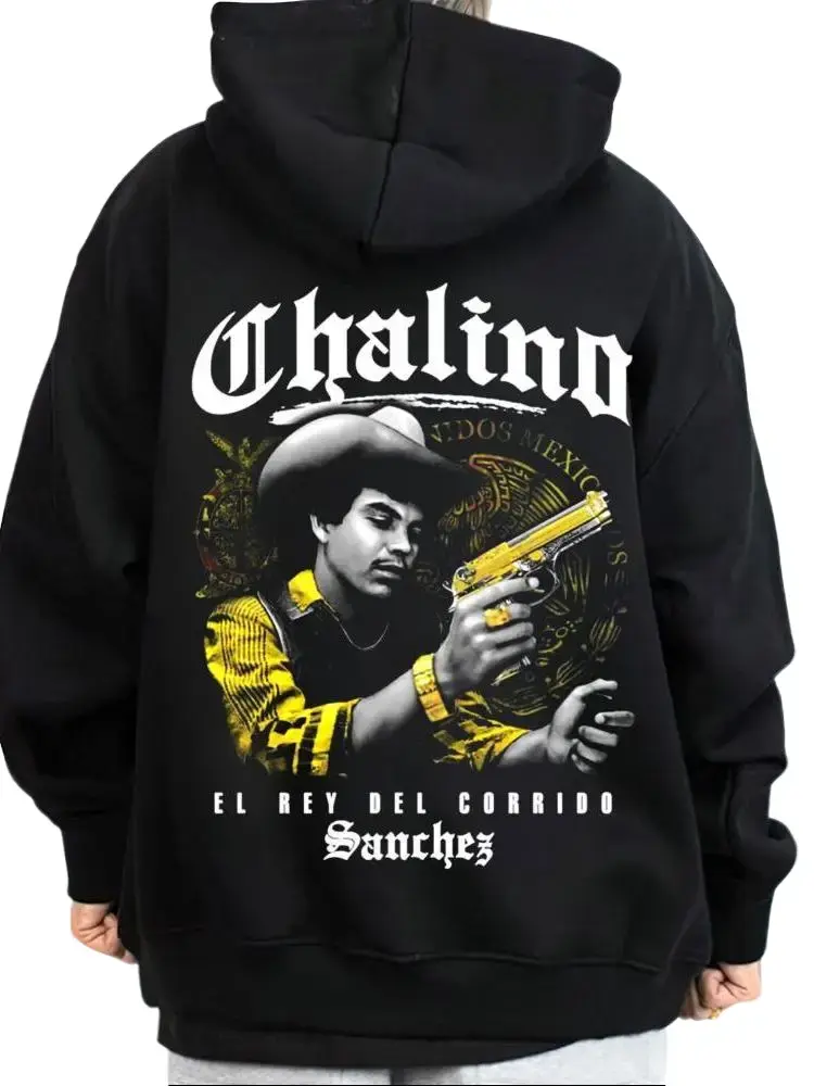 Chalino Sanchez Graphic Hoodie, Sweatshirt & T-Shirt, Unisex Chicano Style Streetwear Top, Casual Outdoor Wear