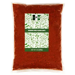 NPG Authentic Sichuan Chili Flakes 5 LB Bulk, Extra Hot, Szechuan Crushed Red Pepper Flakes Bulk, Essential Spice Seasoning for Making Kimchi Spicy Flavor