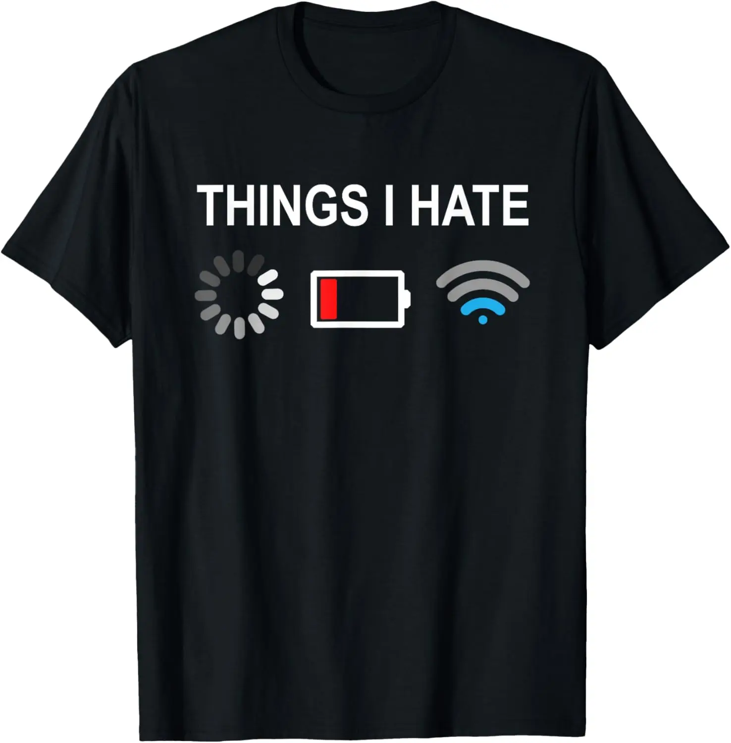 Women's 100% Cotton Short-Sleeve Casual Distressed Streetwear Top, Funny Things I Hate Programmer Gamer Nerd Streaming T-Shirt
