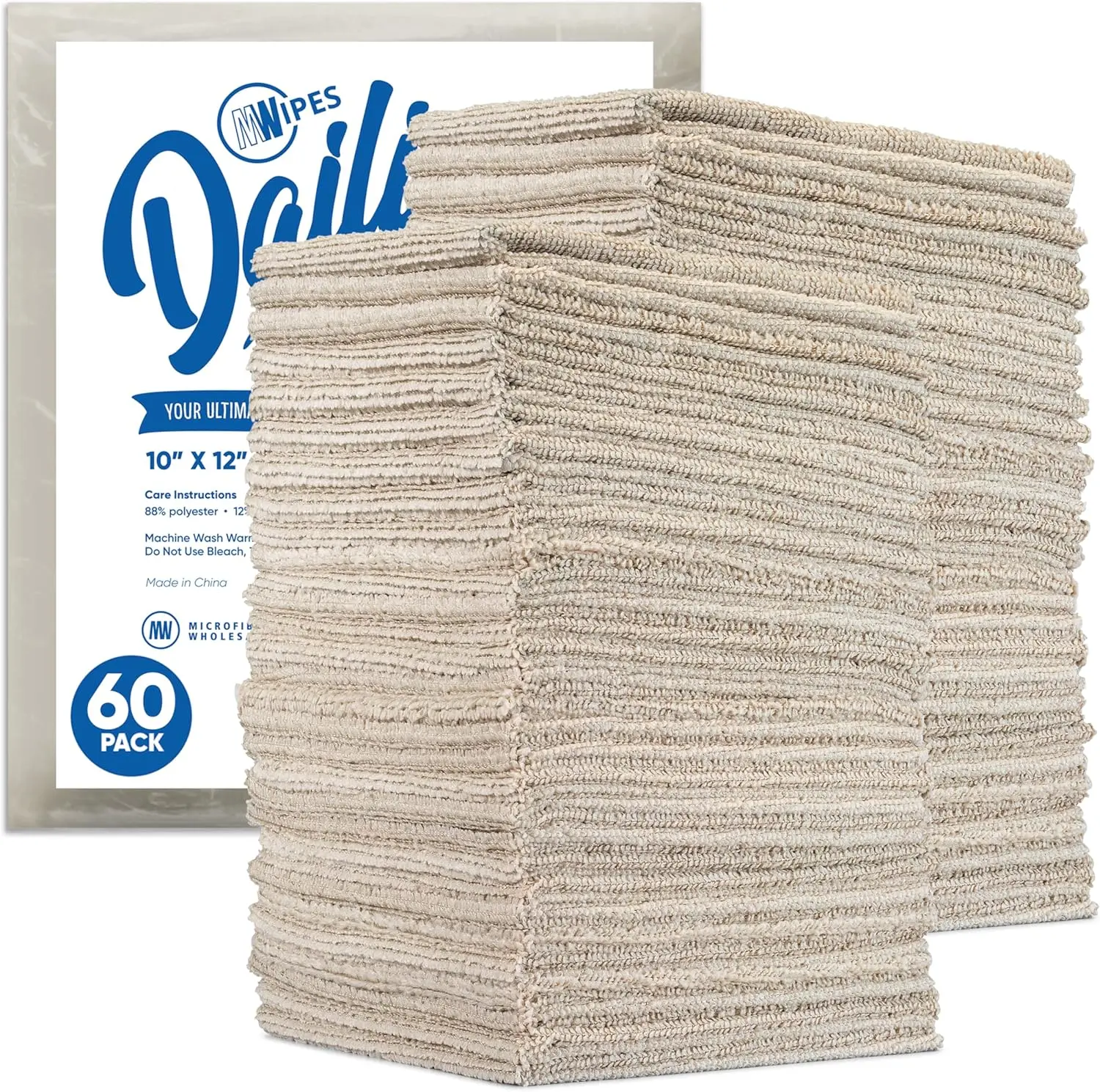 Dailies Microfiber Towels - Pack of 60 - Ultra Absorbent for Daily Cleaning Dailies Microfiber Towels - Pack of 60 - Ultra Absorbent for Daily Cleaning