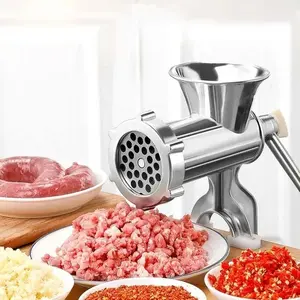 Small meat grinder Manual Cast Iron Meat Grinder | Heavy-Duty Sausage Maker for Homemade Burgers & Ground Beef Grain Mill Grater Kitchen Appliances