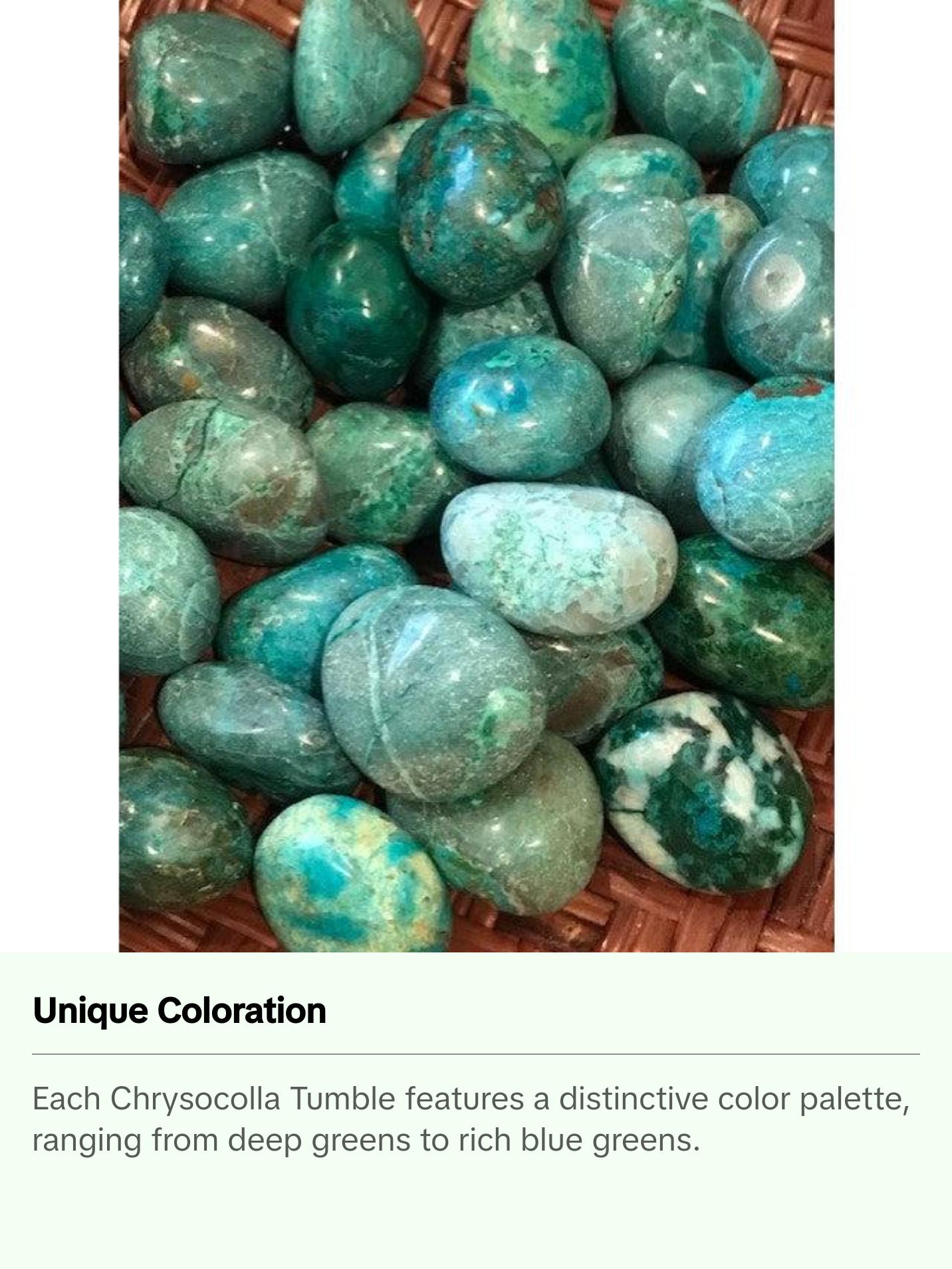 Chrysocolla Crystal Tumble