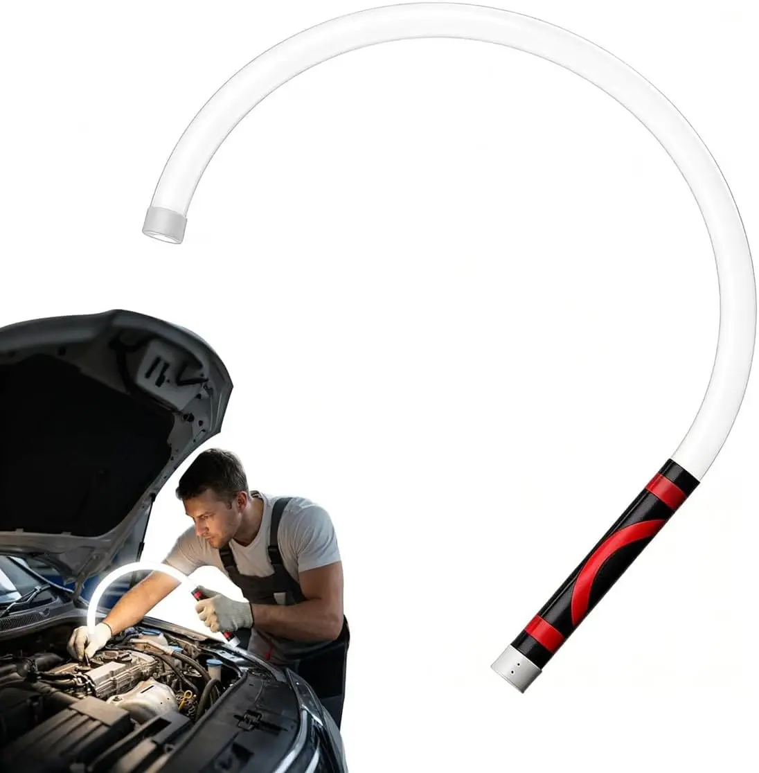 Bendable 31" Garage Maintenance Device - Flexible High-Vis Accessory for Under-Car & Engine Inspection, Long-Lasting Handheld Repair Tool.