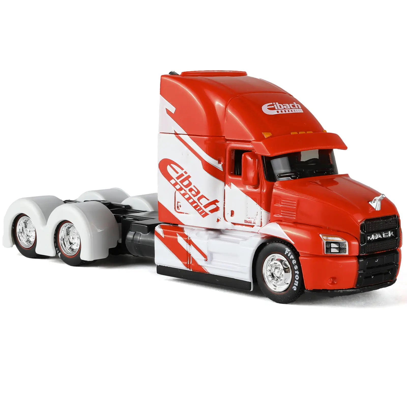 1/64 Scale International Lonestar Diecast Semi Truck Toy, Alloy Metal Heavy Trailer Head with Diecast Wheels, Miniature/Die-Cast Scale/Heavy Truck Model Motor Vehicles, Gift for Boy Model Car Collectors - Red