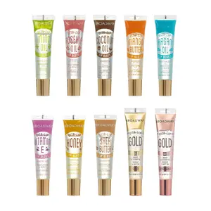 Ruby Kisses Broadway Vita-Lip Clear Lip Gloss, Ultra-Hydrating & Soothing Formula with Vitamins, High-Shine Non-Sticky Finish Lip Balm with Mint, Rosehip, Coconut, Mango, Argan, Honey, Shea (10 Pack)