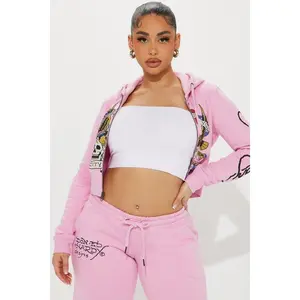 Ed Hardy New York Eagle Zip Front Hoodie - Pink 9