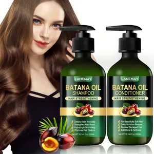 2pc Bataan Oil Shampoo & Conditioner Set, Organic Long-Lasting Moisture, Anti-Frizz, Healthy Glossy Hair, Unisex, 2x10.1 Fl. Oz