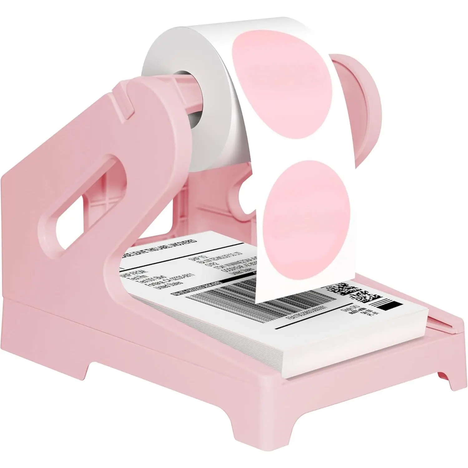 Thermal Shipping Label Holder - 7 Inches Desktop Printer Stand for Rolls & Fan-Fold, Fragile Holographic Stickers Dispenser, 8x5.5x6 Inches Home Office Accessory for Warehouses & Businesses, 8 X 5.5 X 6 Inches