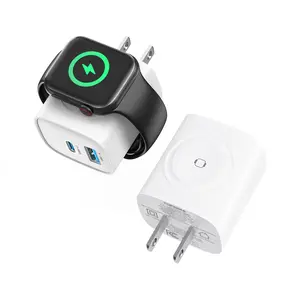 TOPADRE 3-in-1 Apple Watch Charger 20W Fast Charging Block Magnetic Wireless Charing for iWatch Series Ultra/10/9/8/7/6, Compatible with iPhone 17/17 Air/16/16 Pro/16 Pro Max/iPhone 15 Series, iPad and More